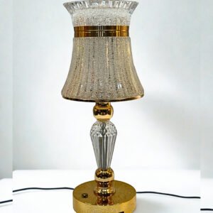 Elegant Golden Crystal Table Lamp