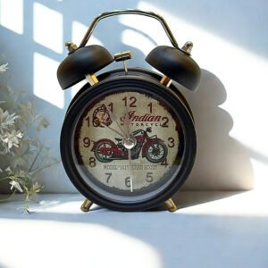 Vintage Motorcycle Design Table Clock