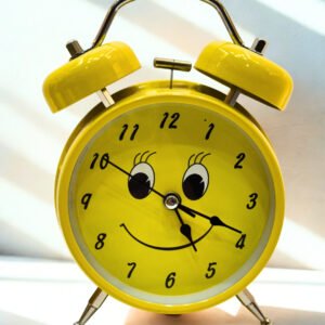 Cute Smiley Yellow Table Clock